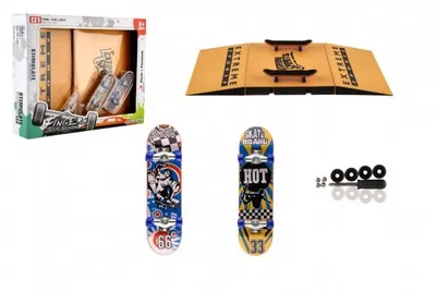 Immagine prodotto di Skateboard dito vite 2pcs plastica 10cm con rampa con accessori