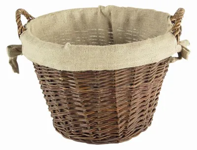 Image de Franz Müller 832-5917 Corbeille de jardin avec intérieur en jute, Ø 45 cm, en osier, naturel