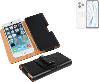 Produktbild von K-S-Trade Schützhülle Handyhülle kompatibel mit Lava Yuva 3 Holster Gürtel Tasche Schutzhülle Handy-Tasche Smartphone Case Seitentasche schwarz