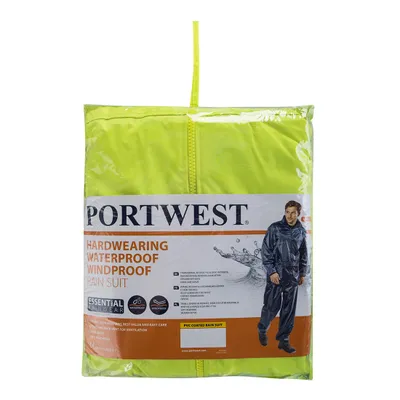Image de Portwest L440 Combinaison de pluie classique 2 pièces Yellow Taille XL