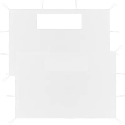 Image de Parois latérales de belvédère avec fenêtres 2 pcs Blanc