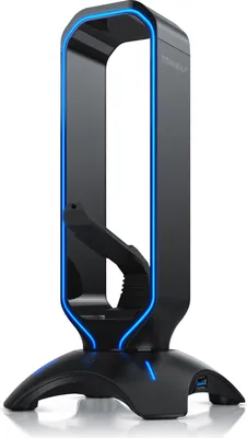 Produktbild von Stojan na slúchadlá Titanwolf s 2 x USB 3.2 a myšou Bungee Stojan na slúchadlá s režimom zmeny farieb