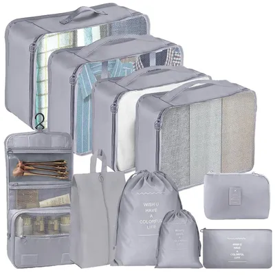 Immagine prodotto di Omgoods - Set di 10 organizer da viaggio - Ideale per valigie e bagaglio a mano