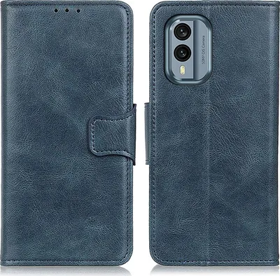 Produktbild von Mobigear Classy  Nokia X30 Hülle Klapphülle Geldbörse - Blau