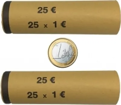 Produktbild von 3708 Vorgefertigte Münzhülsen für 1 Euro Münzen ( 128 Stück )