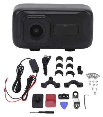 Obrázek produktu pro Motocyklová palubní kamera, 2K HD WiFi, vodotěsný videorekordér s 3 držáky pro venkovní použití