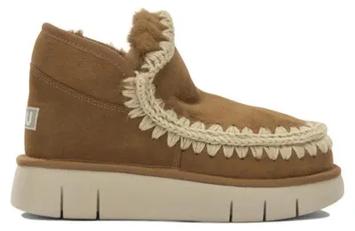 Imagen del producto de Botas de cuero marrones para mujer, marca MOU, talla 37