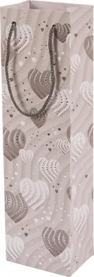 Image de Goldbuch - Pochette pour bouteille Silver Hearts 36 x 10,5 cm, argent