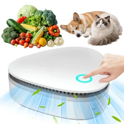Produktbild von Luftreiniger Allergiker, Ozongenerator, 1200 mAh Akku Geruchsentferner, Filter gegen Staub, Pollen, Tierhaare, Ionisator für Bad, Küche, Rauch, Auto