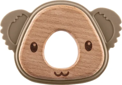Zdjęcie produktu dla ZOPA silikonowy gryzak drewniany Koala Sand Beige
