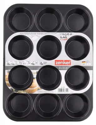 Produktbild von Zenker Muffinform 12er mit Teflon-Beschichtung