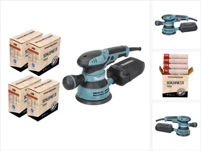 Image de Makita BO 5041 Ponceuse excentrique / ponceuse 300 W 125 mm + 4x Toolbrothers SPIDER Set d'abrasifs en filet