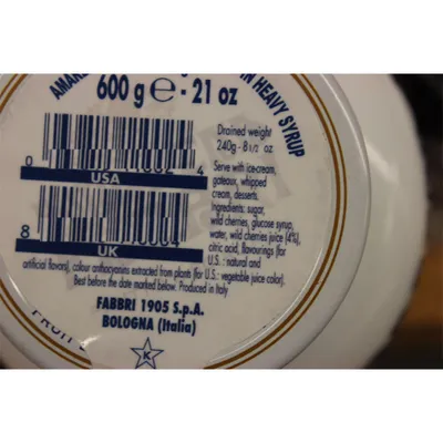 Produktbild von Fabbri Amarenakersen 600g Becher (Amarena Kirschen)