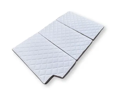Produktbild von Matratze für VW T5 T6 T6.1 California 10x115x195 cm Schlafauflage, Viscoschaum H2 Klappmatratze, Coolmax (Polyesterfasern) Bezug, klebstofffrei