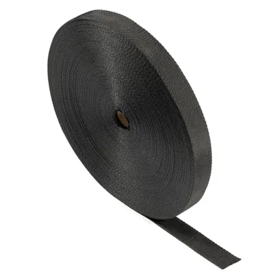 Produktbild von Bagum Pflanzenbinder Schwarz 25 mm x 50m, Polypropylen Gurtband zur Baumanbinder, witterungs- und UV-beständig Gartenband, Hergestellt in der EU