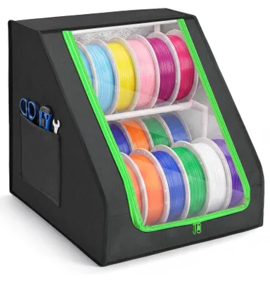 Filament-Aufbewahrungsbox, 2 Etagen, für bis zu 21 Rollen, Stoff