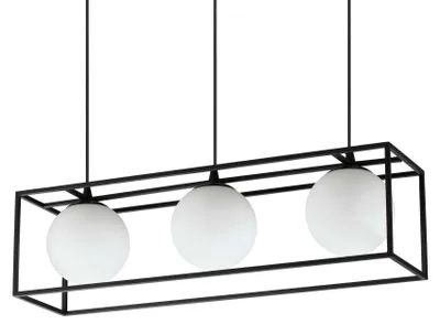 Zdjęcie produktu dla Współczesny żyrandol wiszący Lingotto Metal Czarny E14 28W Ip20