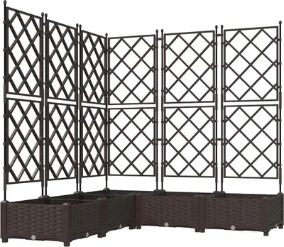 Produktbild von Garten-Pflanzgefäß 5 pcs Braun 120 x 120 x 125,5 cm Kunststoff