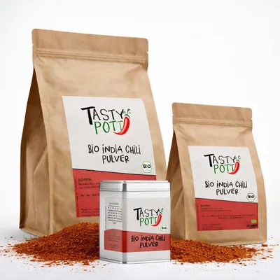 Produktbild von Tasty Pott  India Chili gemahlen - im Beutel - 250g
