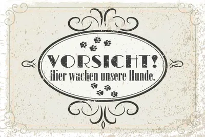 Produktbild von vianmo Holzschild 20x30 cm Vorsicht Hier wachen unsere Hunde