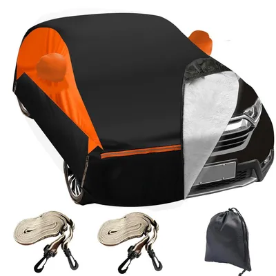 Image de Housse de protection pour voiture, adaptée aux garages, avec 6 couches, imperméable et respirante, pour berlines de 467 à 490 cm
