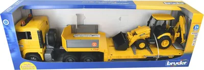 Immagine prodotto di BRUDER bruder MAN TGA low loader with JCB MIDI backhoe loader, model vehicle