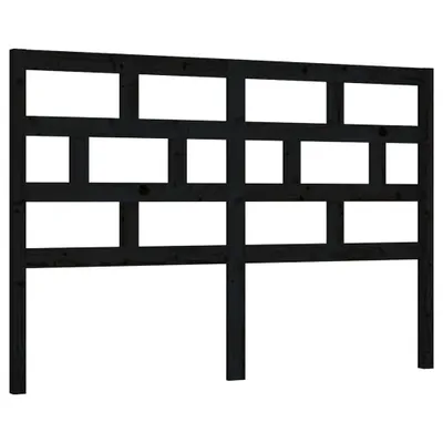 Immagine prodotto di vidaXL Testiera nera 146x4x100 cm in legno di pino massiccio