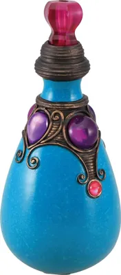 Image de Bouteille de potion magique en résine bleue 20 cm Deko Halloween -