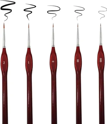 Productafbeelding van Detail Penselen, Dunne Penseel Miniatuur Artist Acryl Penselen Set voor Aquarel, Olieverf, Kunstschilderen, Nail Art, Schaalmodel Schilderen