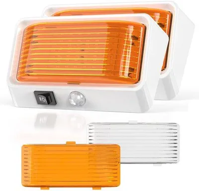 Productafbeelding van LED-binnenverlichting 12 V - 24 leds - verstelbaar - ideaal voor camper en caravan, 2 stuks - Vemera