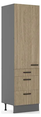 Produktbild von Küche SCANDI Hochschrank 60 cm Fischgrät Küchenzeile Küchenblock Einbauküche