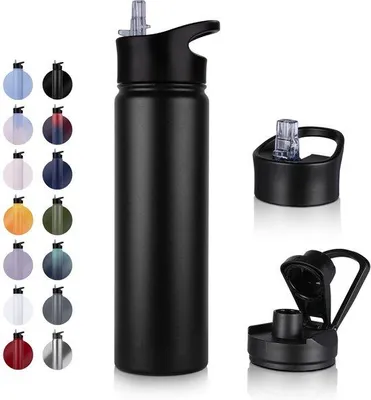 Immagine prodotto di Borraccia termica da 750 ml, resistente agli urti, a tenuta stagna, senza BPA, per lo sport