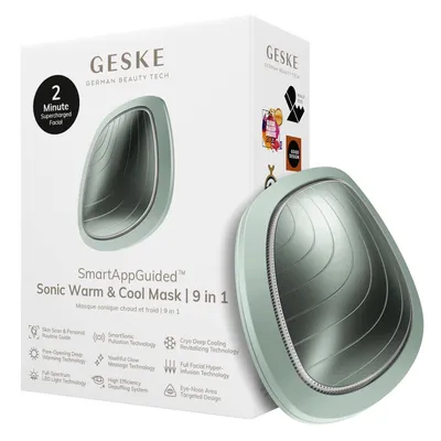 Produktbild von 9 in 1 Beauty LED-Gesichtsmaske Voll-LED-Spektrum und Rotlichttherapie Wärme Kühlung Erhöhte Gesichtspflege-Aufnahme Gesichtsmassagegerät