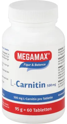 Immagine prodotto di MEGAMAX Figure & Balance L-Carnitina 500 mg compresse, 60 compresse