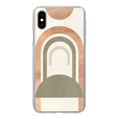 Produktbild von MuchoWow® Handyhülle Schutzhülle Hülle für iPhone Xs Rosa - Grün - Abstrakt Silikon Softcase Handy Hülle - Handytasche
