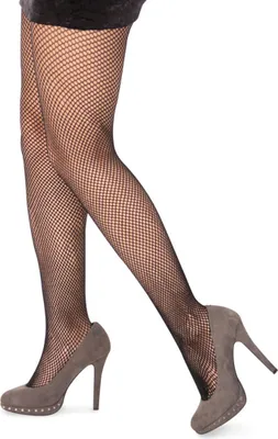 Produktbild von Netzstrumpfhose Gr. 48 feinmaschig Schwarz Karneval Fasching Halloween Party
