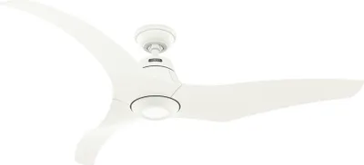 Zdjęcie produktu dla Energooszczędny wentylator sufitowy z oświetleniem LED i pilotem Stingray White 152 cm