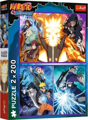 Image de Puzzle TREFL Naruto Shippuden 2 x 200 pièces. Village Ninja Caché de la Feuille 13333
