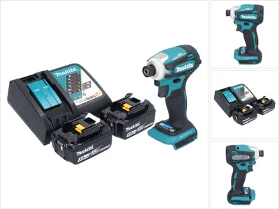 Produktbild von Makita DTD 172 RF Akku Schlagschrauber 18 V 180 Nm 1/4" Brushless + 2x Akku 3,0 Ah + Ladegerät