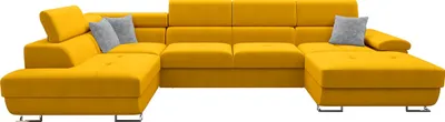Produktbild von MIRJAN24 Ecksofa Cotere Bis, Bettkasten, U-Form Schlafsofa (Venus Velvet + 2916 Miu 2059, Seite: Links)