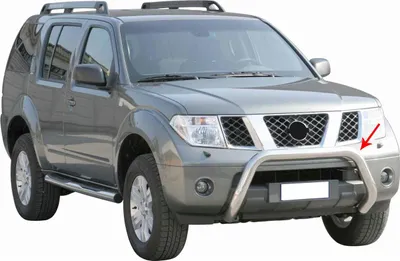 Image de Pare-buffle Avant pour Nissan Navara 2005-2010 76 mm en Acier Gris