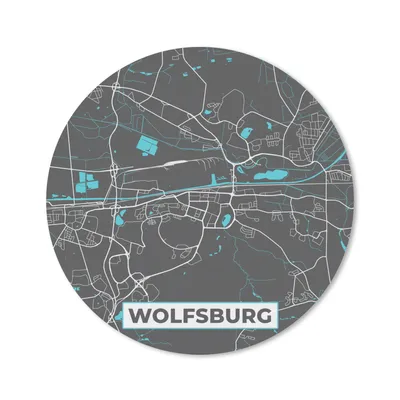 Produktbild von MuchoWow® Mauspad Mousepad Blau - Deutschland - Karte - Stadtplan - Wolfsburg 40x40 cm - Mousepads - Maus Mat - Pad - Mausunterlage - Schreibtisch Accessoires