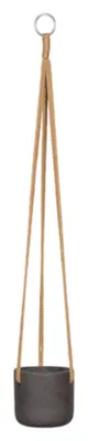 Productafbeelding van Keramische pot - Bloempot - Zwart - Diameter 10,6 cm x Hoogte 9,9 cm