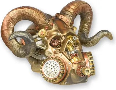 Produktbild von Schädel Totenkopf aus Kunstharz Steampunk Replikat Retro Design Dekoration