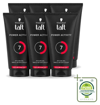 Image de 6 gels de coiffage Taft Power Active - 150 ml - Lot de 6