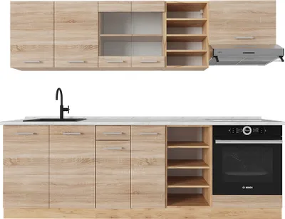 Immagine prodotto di Cucina componibile Vicco R-Line Rovere Sonoma/Goldkraft 240 cm , PL Marmo, Model 53878