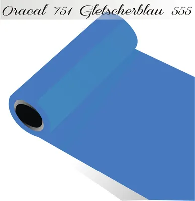 Produktbild von Oracal 751 - Orafol Folie 5m (Laufmeter) freie Farbwahl 118 glänzende Farben - glanz in 4 Größen, 126 cm Folienhöhe gletscherblau - 555