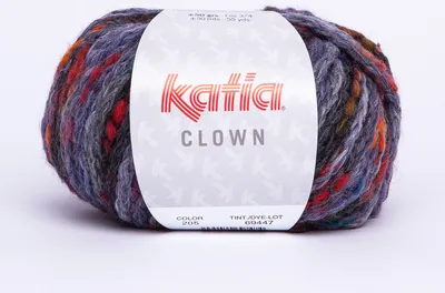 Produktbild von CLOWN von Katia - BLAU/GRAU (205), ca. 50m /50g