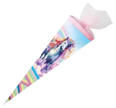 Produktbild von Nestler Schultüte Sweet Unicorn 50cm mit Tüllverschluss
