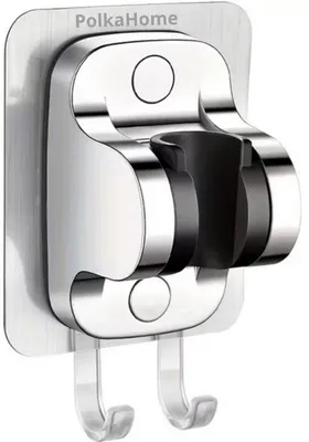 Productafbeelding van PolkaHome® zelfklevend douchekophouder – chrome handdouchehouder- wandmontage zonder boren